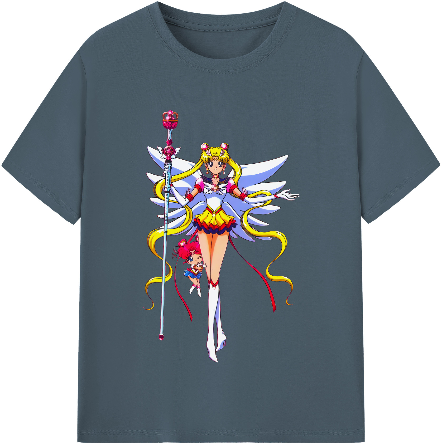 （画像用） 美少女戦士セーラームーン 月野 うさぎ つきの うさぎ Sailor Moon Tsukino Usagi 綿100％半袖Tシャツ（フロントプリント）